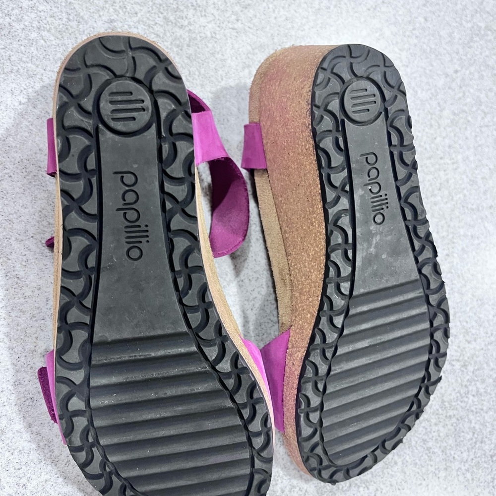 Birkenstock Soley Papillio Sandals Womens 6 or 230 Purple/Pink Wedge Ankle Strap - Picture 10 of 16